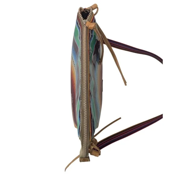 Consuela Downtown Crossbody Bag in Deanna Canvas Stripe Multicolor Yellow Blue - Picture 7 of 16